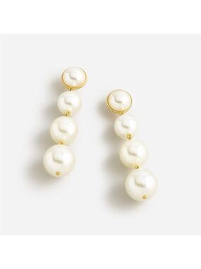 J.Crew-Pearl ball drop earrings-brand new with tags